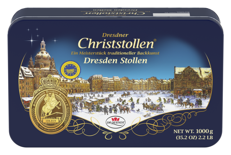 Dr. Quendt Dresdner Christstollen in der Metalldose 1000g