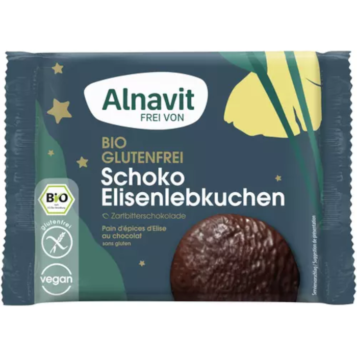 Alnavit Bio Schoko Elisenlebkuchen Vegan, Glutenfrei 75g / 2.64oz
