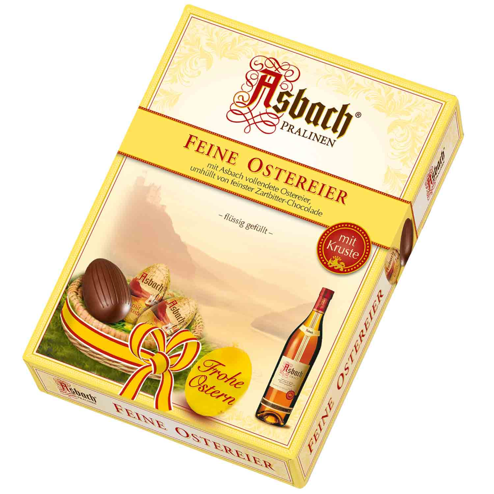 Asbach Pralinen Feine Ostereier Zartbitter mit Kruste 150g / 5.25oz