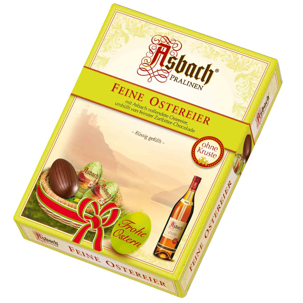Asbach Pralinen Feine Ostereier Zartbitter ohne Kruste 150g / 5.25oz