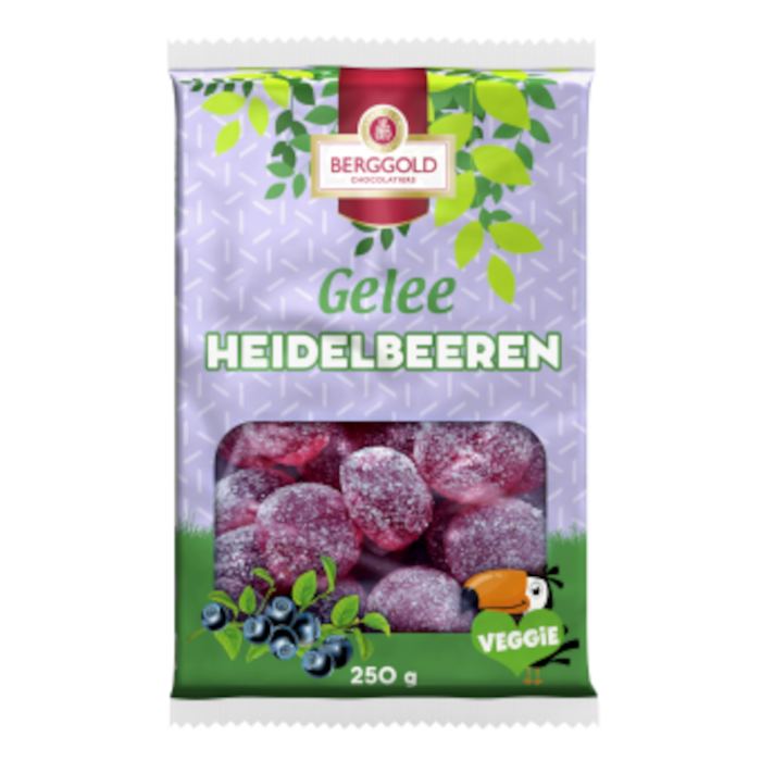 Berggold Gelee Heidelbeeren, Glutenfrei Vegan 250g / 8.81oz