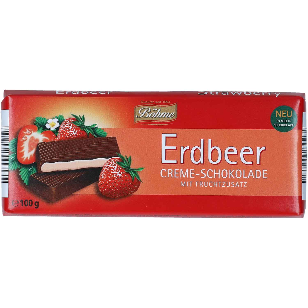 Böhme Erdbeer Creme-Schokolade 100g / 3.52oz