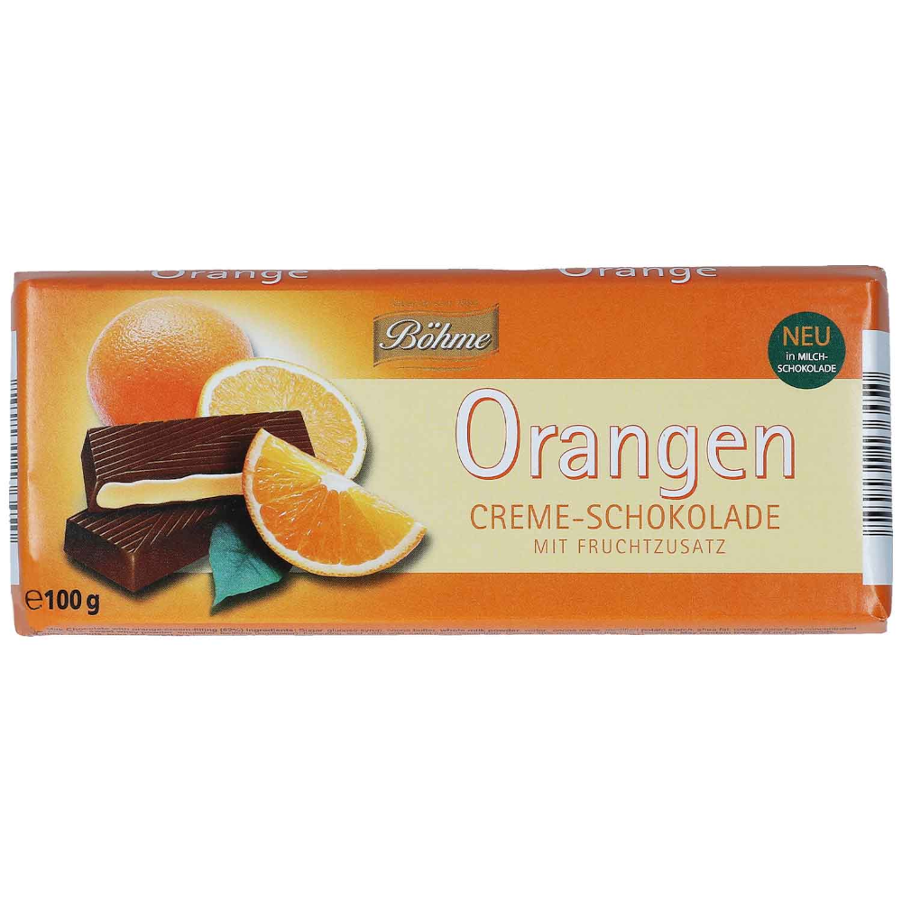 Böhme Orangen Creme-Schokolade 100g / 3.52oz