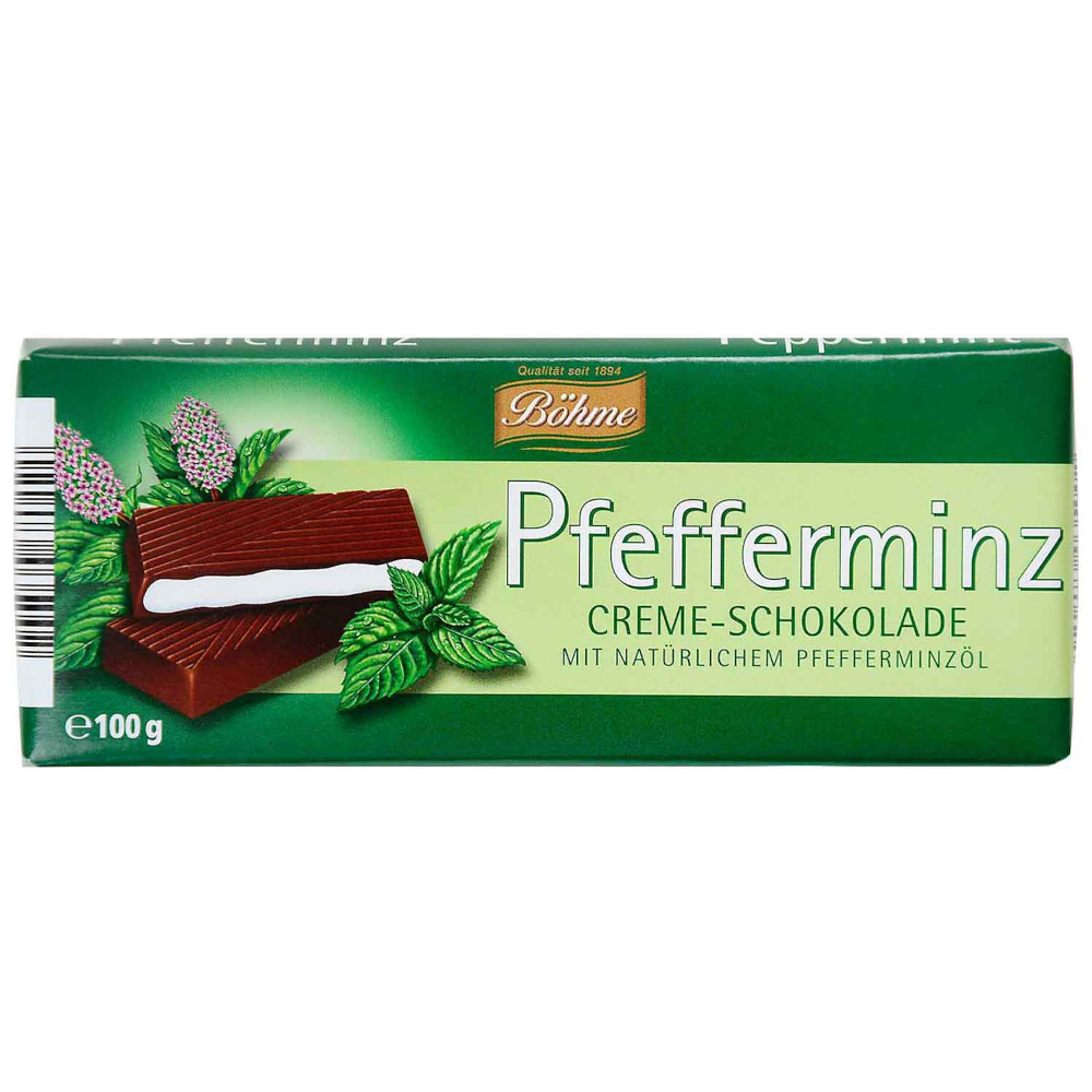 Böhme Pfefferminz Creme-Schokolade 100g / 3.52oz