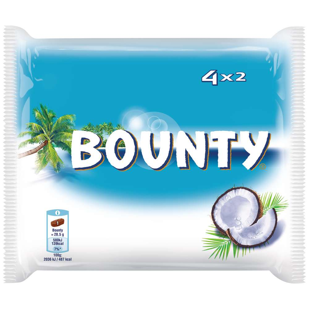 Bounty Schokoriegel gefüllt mit saftigem Kokosmark 228g