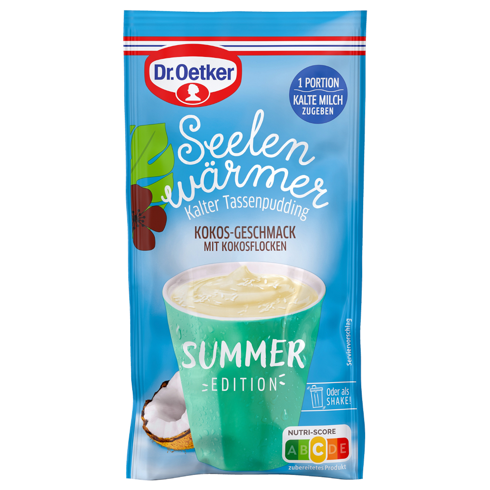 Dr. Oetker Seelenwärmer Kokos-Geschmack, kalter Tassenpudding 40g