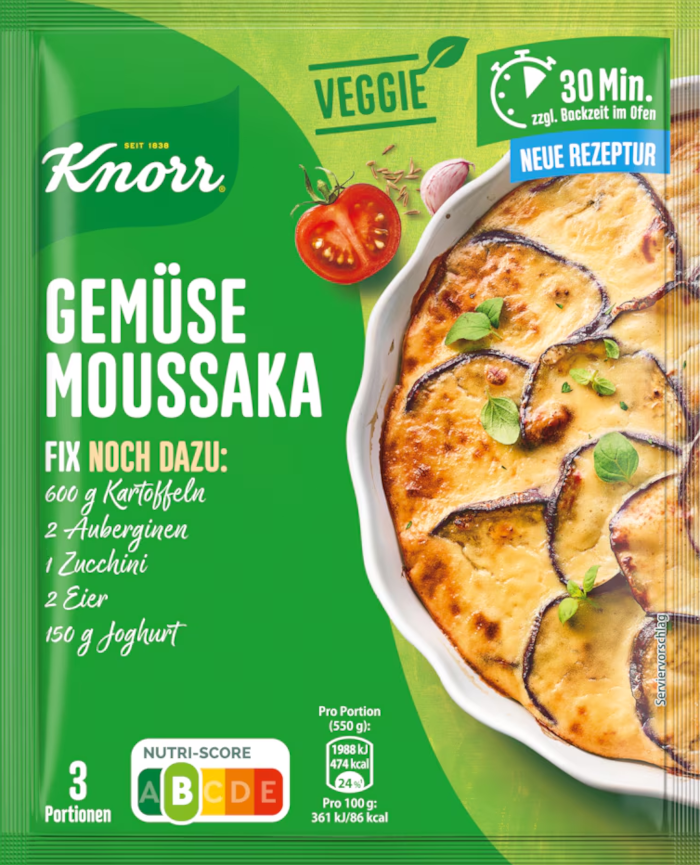 Knorr Fix Veggie für Gemüse Moussaka 38g / 1.34oz
