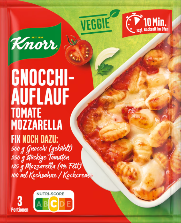 Knorr Fix Veggie für Gnocchi-Auflauf Tomate Mozzarella 35g / 1.23oz