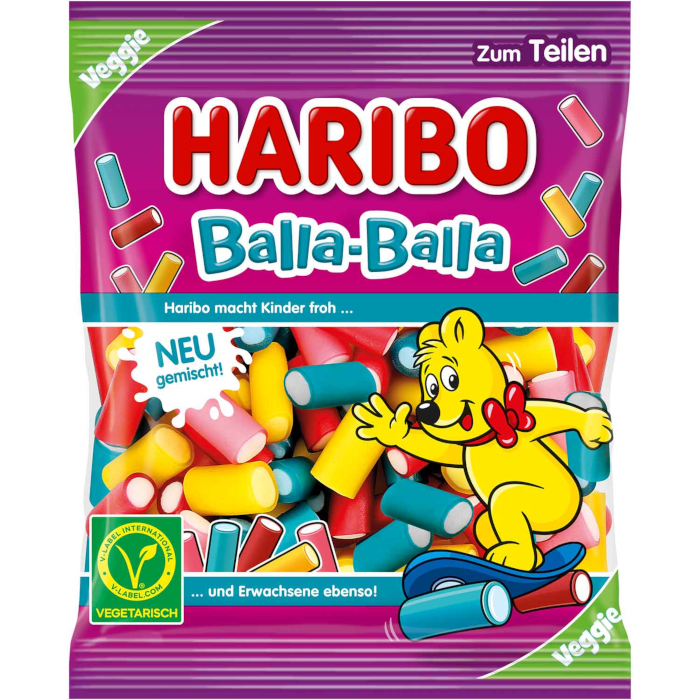 HARIBO Balla-Balla Fruchgummi-Konfekt Vegetarisch 160g
