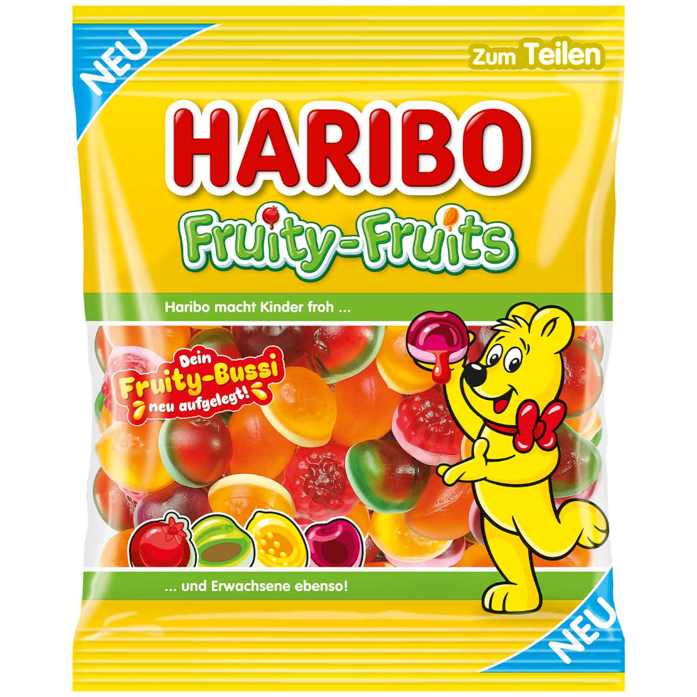 HARIBO Fruity-Fruits Fruchtgummi mit Schaumzucker 160g / 5.64oz