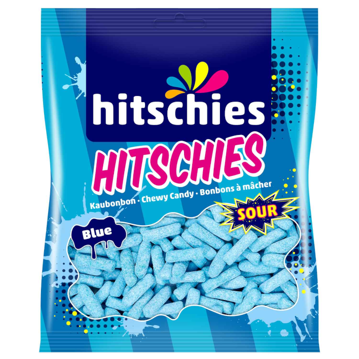 hitschies Sour Blue Saure Kaubonbons 140g / 4.93oz