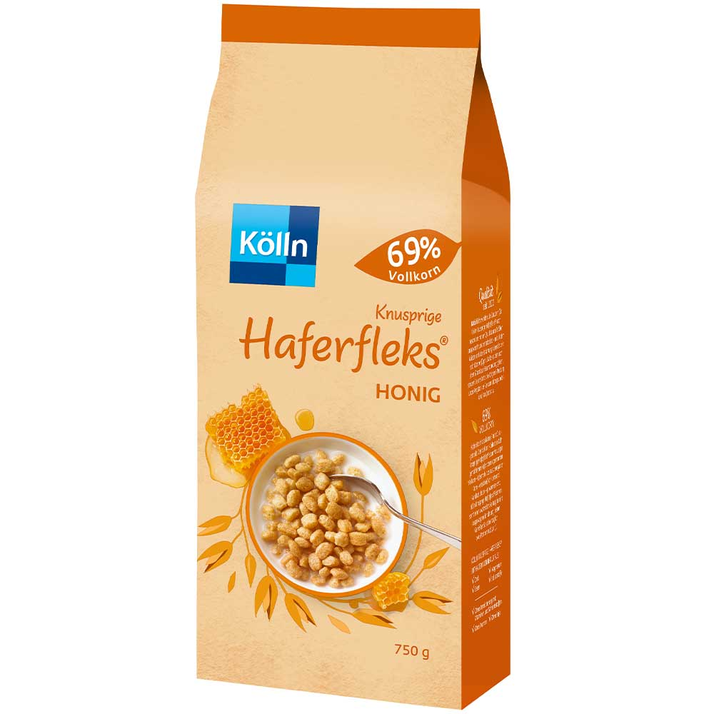 Kölln Knusprige Haferfleks Honig 750g / 26.45oz