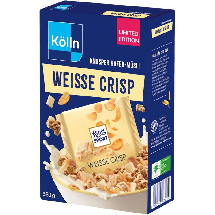 Kölln Knusper Hafer-Müsli Ritter Sport Weisse Crisp 380g / 13.4oz