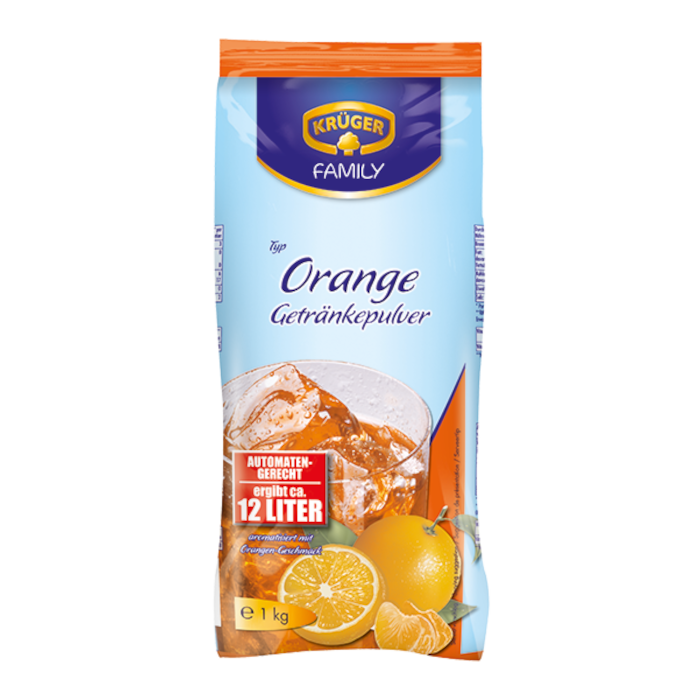 KRÜGER FAMILY Getränkepulver Orange 1kg / 2.2lbs