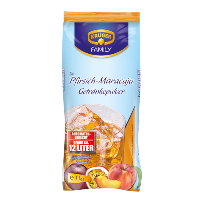 KRÜGER FAMILY Getränkepulver Pfirsich-Maracuja 1kg / 2.2lbs
