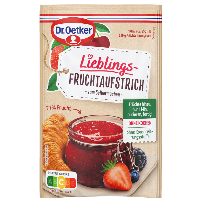 Dr. Oetker Lieblings-Fruchtaufstrich zum Selbermachen 68g / 2.39 oz