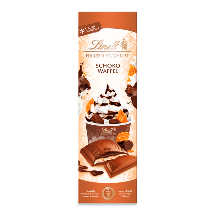 Lindt Frozen Yoghurt Schoko-Waffel Tafel 100g / 3.52oz