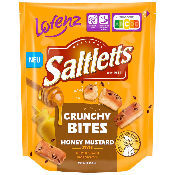 Lorenz Saltletts Crunchy Bites Honey Mustard Style 100g