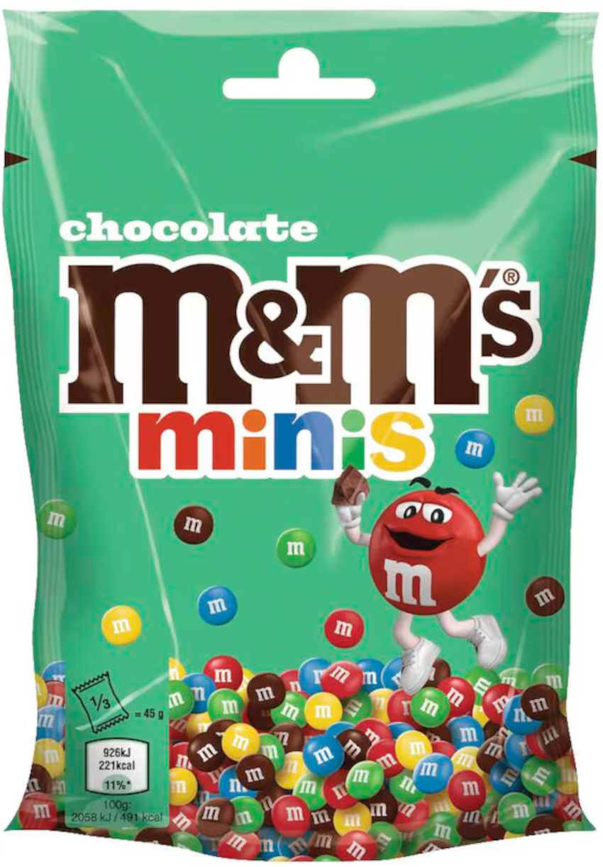 M&M'S Chocolate Minis, Dragierte Mini-Schokolinsen 135g / 4.76oz