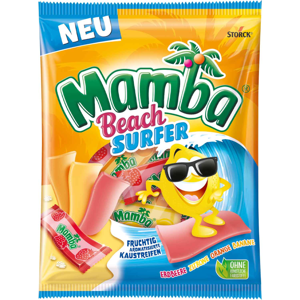 Storck Mamba Beach Surfer fruchtige Kaubonbons 160g / 5.64oz