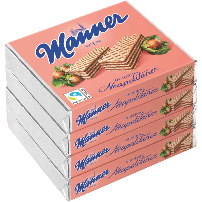 Manner Original Neapolitaner Waffel-Schnitten 4x75g / 4x2.64oz