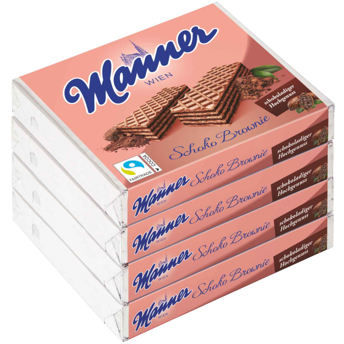 Manner Schoko Brownie Schnitten 4x75g / 4x2.64oz