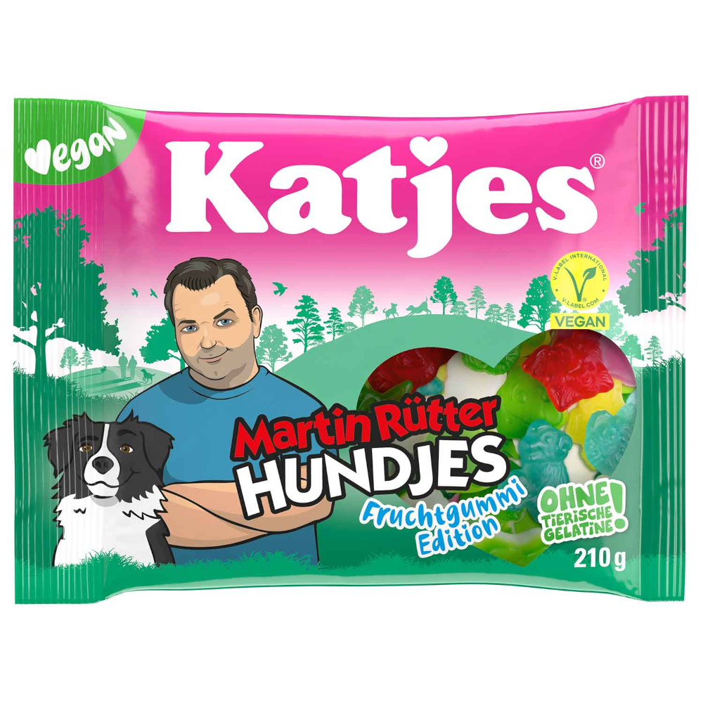 Katjes Martin Rütter Hundjes vegane Fruchtgummi 210g