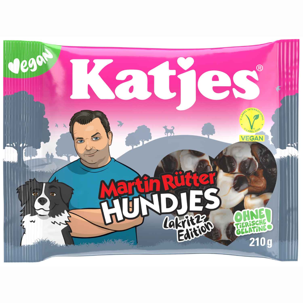Katjes Martin Rütter Hundjes vegane Lakritz-Edition 210g