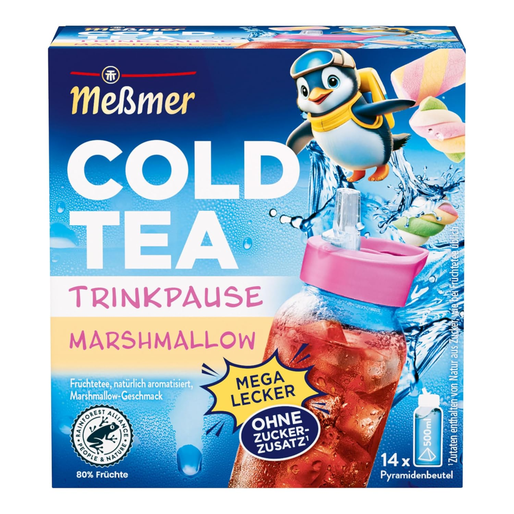 Meßmer Cold Tea Trinkpause Marshmallow 14 Pyramidenbeutel