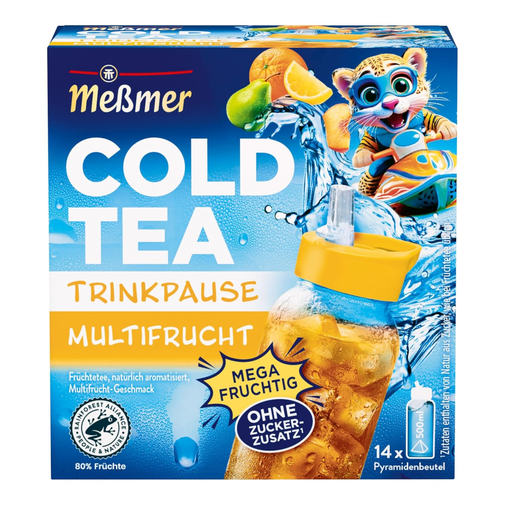 Meßmer Cold Tea Trinkpause Multifrucht 14 Pyramidenbeutel