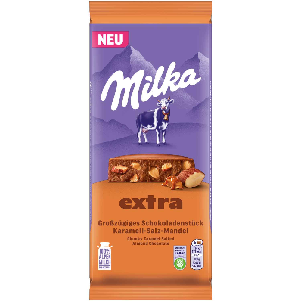 Milka Extra Karamell-Salz-Mandel 190g / 6.7oz