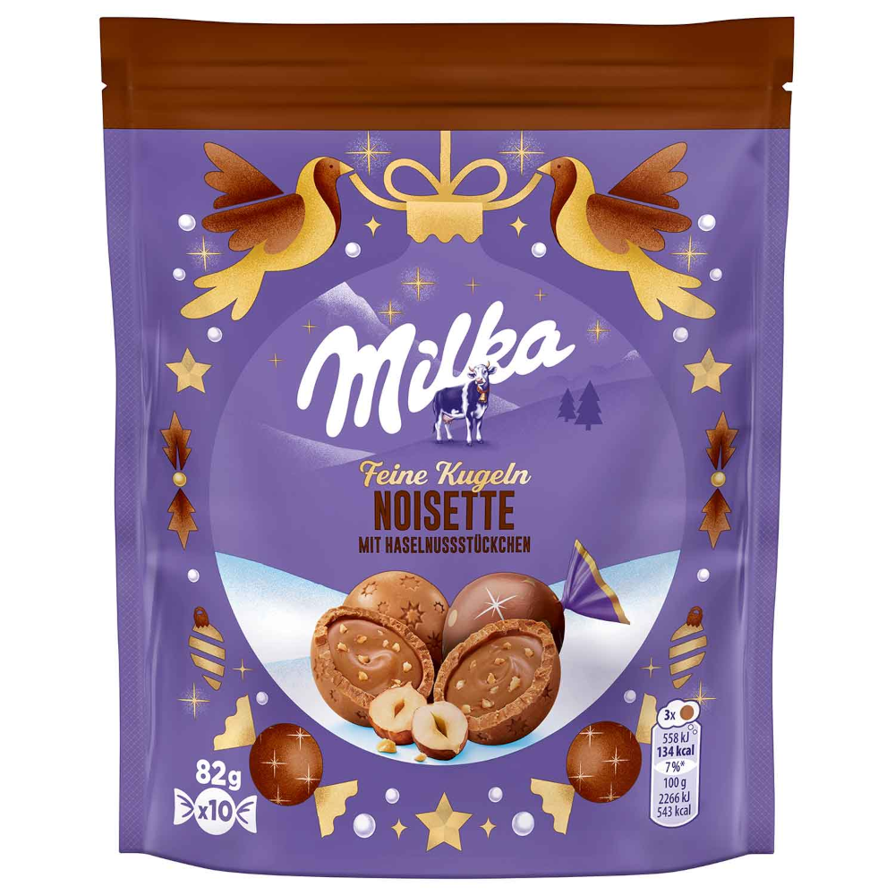 Milka Feine Schokoladen Kugeln Noisette 82g / 2.89oz