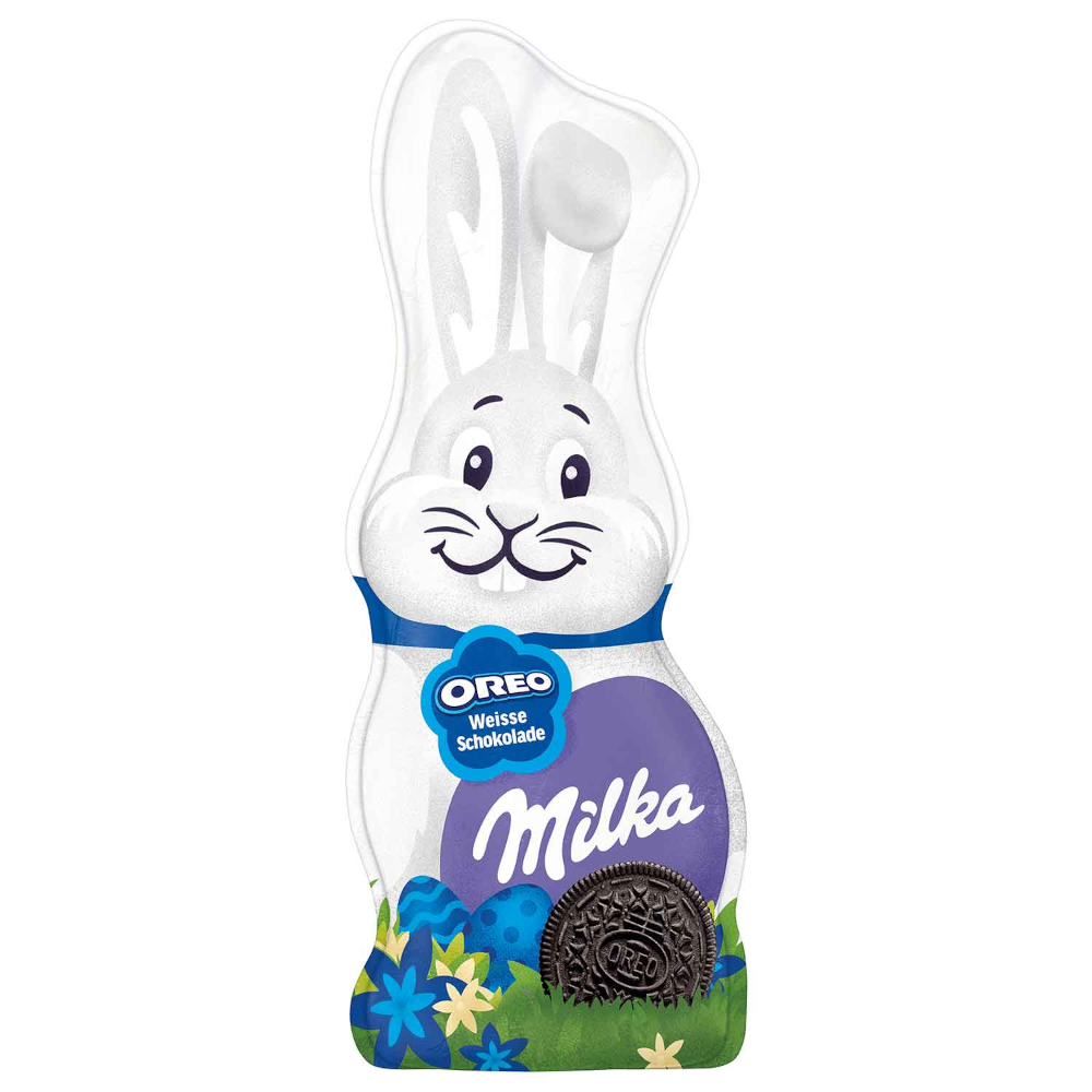 Milka Schmunzelhase Oreo White Choco Schokoladen Osterhase 95g / 3.35oz