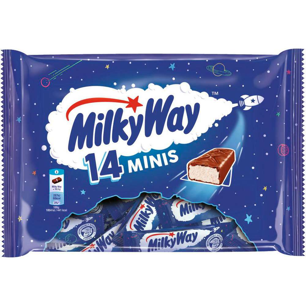Milky Way Minis Schokoladenriegel mit Candy-Creme 227g