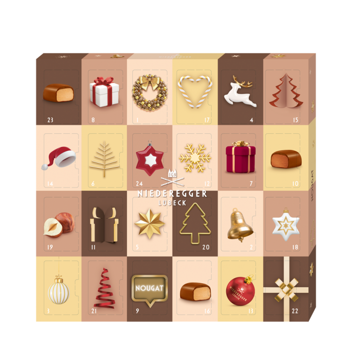 Niederegger Nougat Mini Tisch-Adventskalender 180g