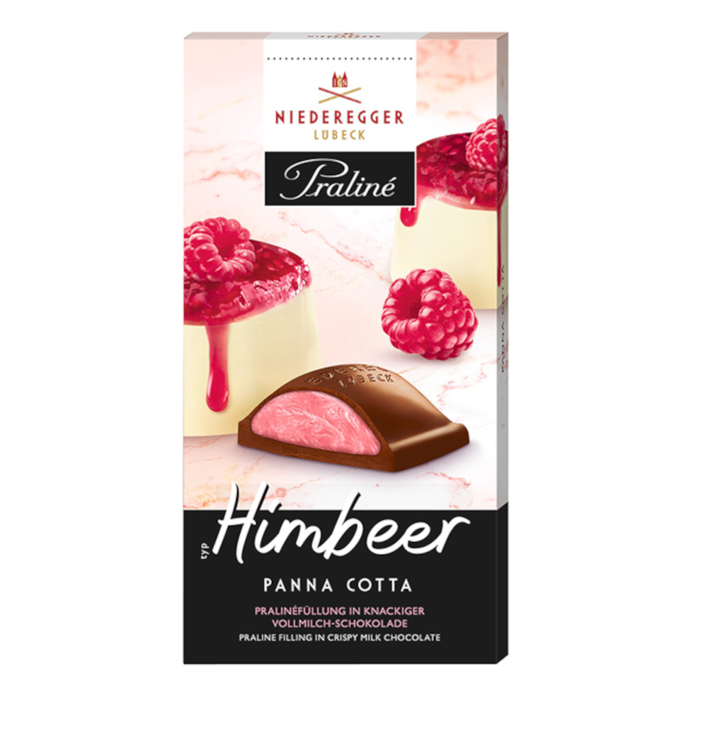 Niederegger Praliné Schokoladentafel Typ Himbeer Panna Cotta 100g