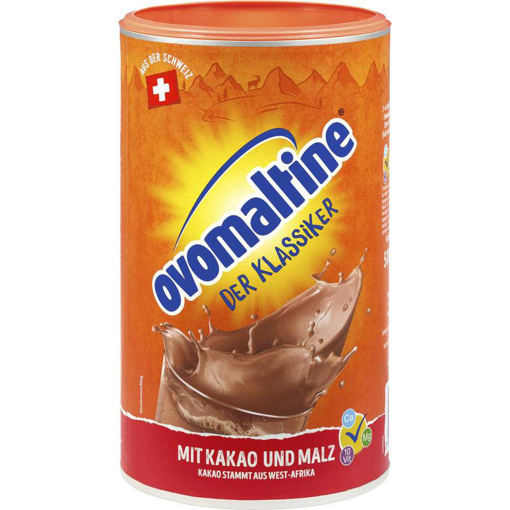 Ovomaltine lösliches Getränke-Pulver aus Gerstenmalz und Kakao 500g