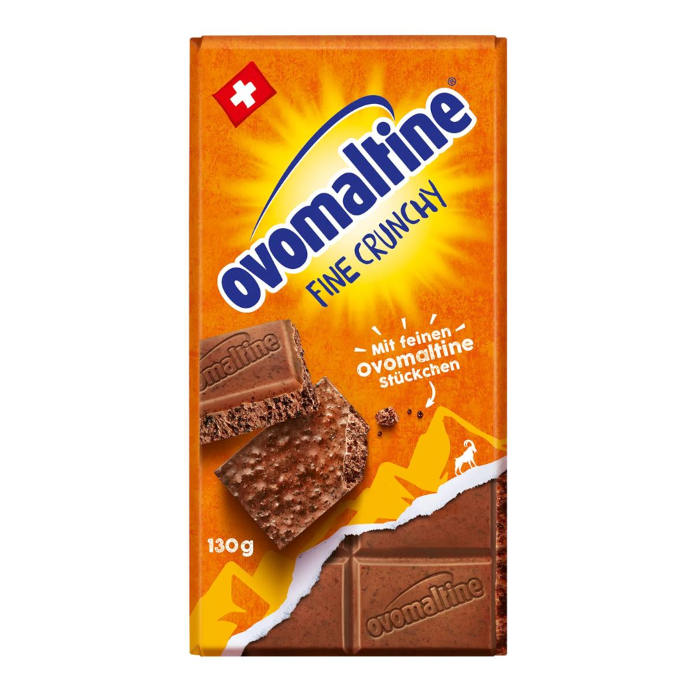 Ovomaltine Fine Crunchy Schokolade mit Gerstenmalz 130g / 4.58oz