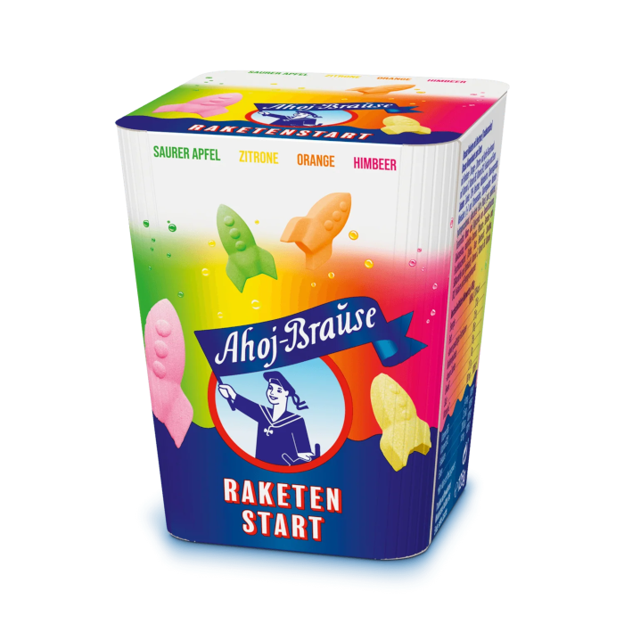 Ahoj-Brause Raketenstart Brausebonbons, vegan 125g / 4.4oz