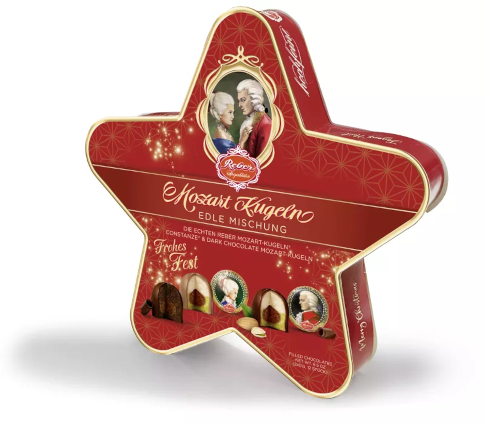 Reber Constanze & Wolfgang Mozart Kugeln Weihnachtsstern 240g