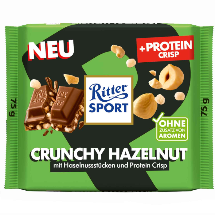Ritter Sport Protein Crisp Schokolade Crunchy Hazelnut 75g
