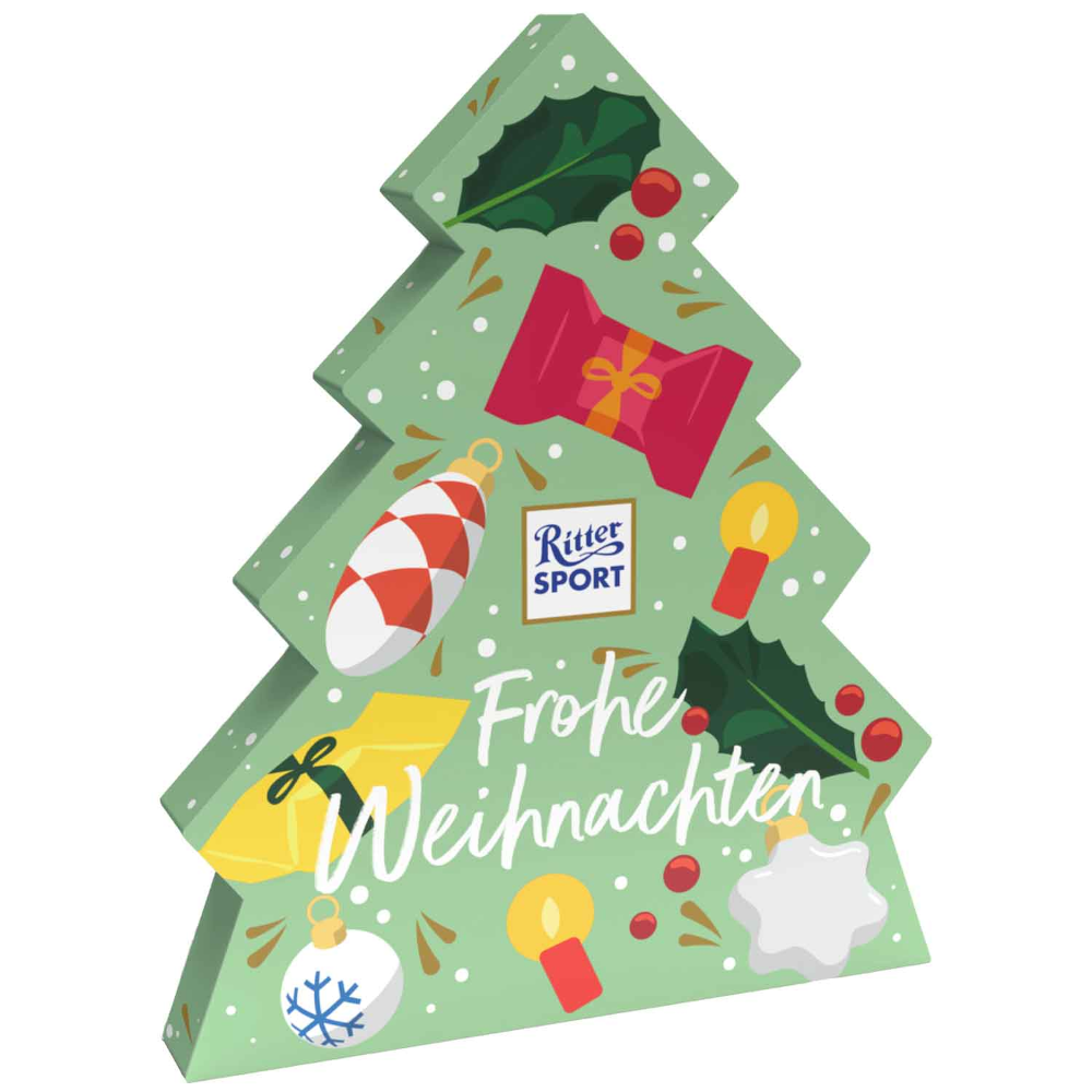 Ritter Sport Tanne, Weihnachtsgeschenk 115g / 4.05oz