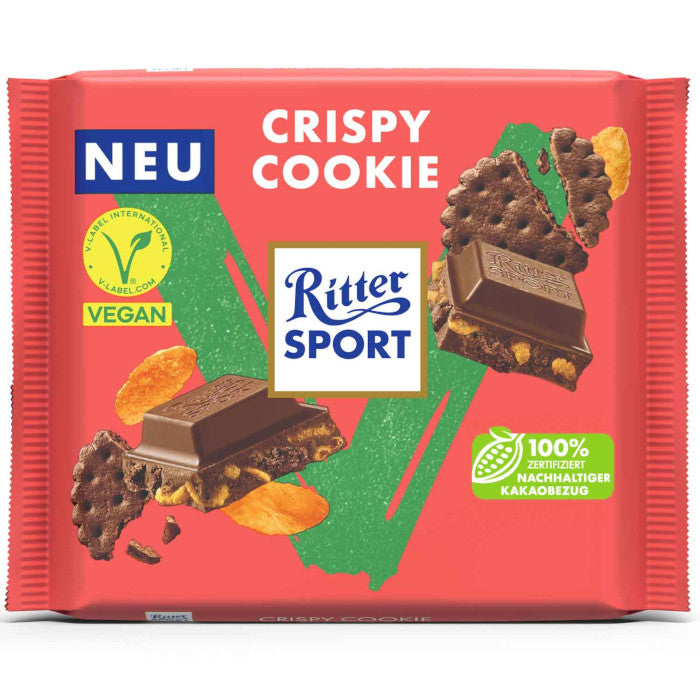 Vegane Ritter Sport Schokolade Crispy Cookie 100g