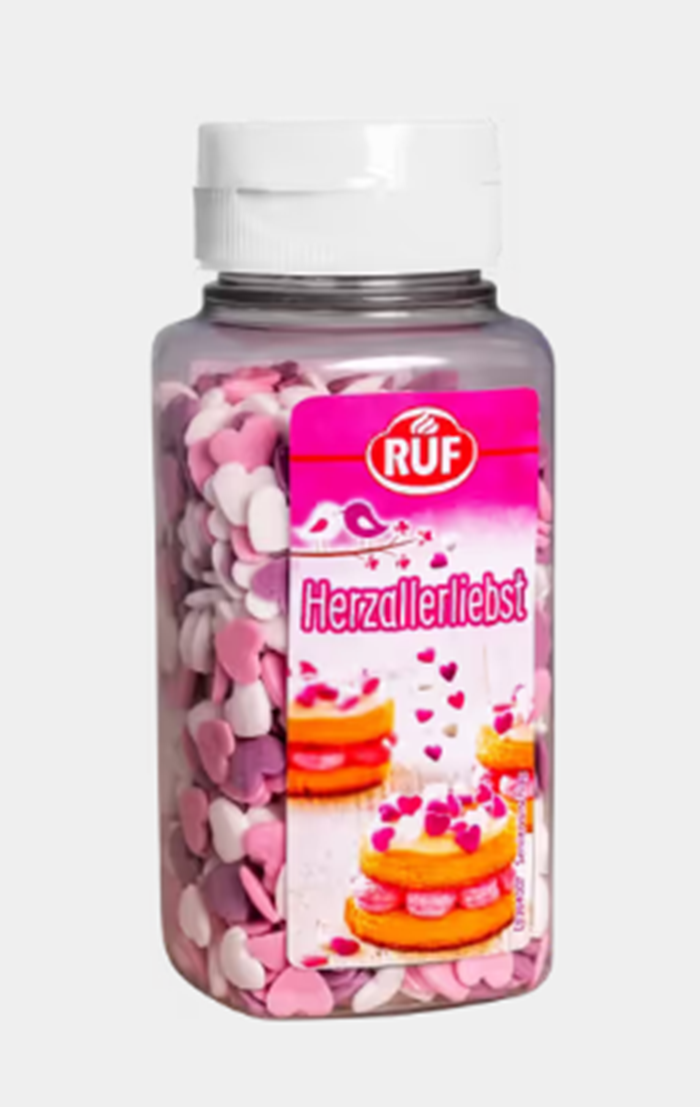 RUF Zucker Dekor Herzen "Herzallerliebst" 110g / 3.88oz MHD: 12/2025