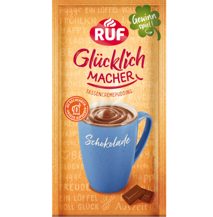 RUF Glücklichmacher Tassencremepudding Schokolade 59g / 2.08oz// MHD: 05/2026