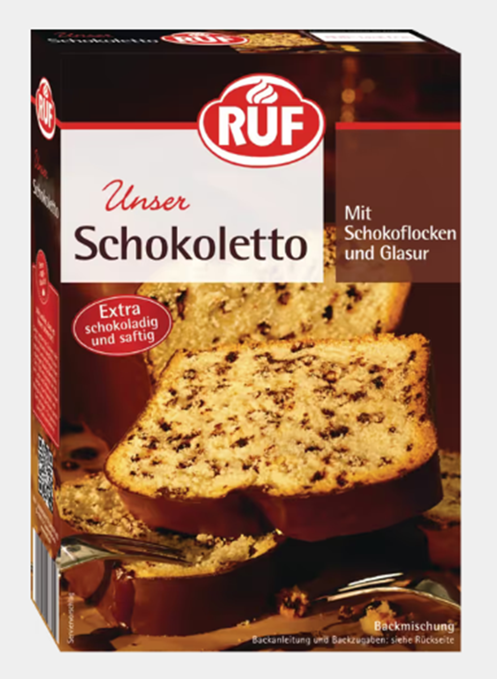 RUF Schokoletto Kuchen Backmischung mit Glasur 500g / 17.63oz