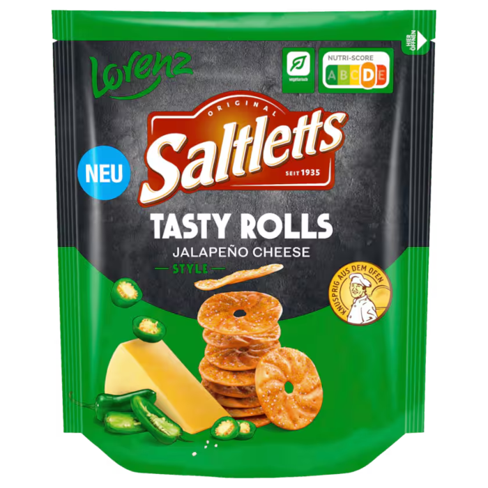 Lorenz Saltletts Tasty Rolls Jalapeno Cheese Style 130g / 4.59oz