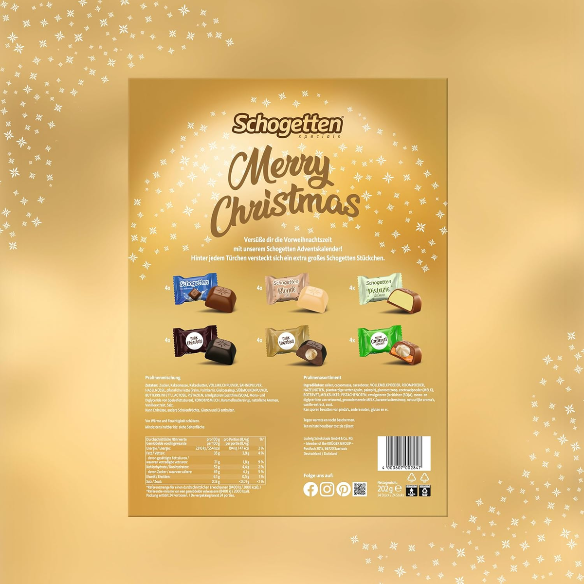 Trumpf Schogetten Specials Adventskalender 202g / 7.13oz
