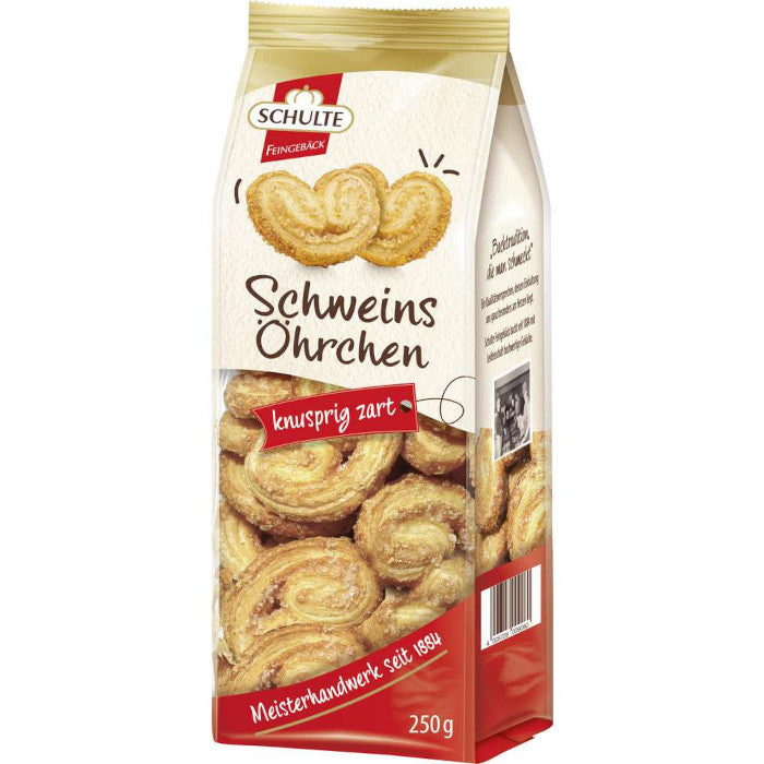 Schulte Schweinsöhrchen Blätterteig Gebäck 250g / 8.81oz