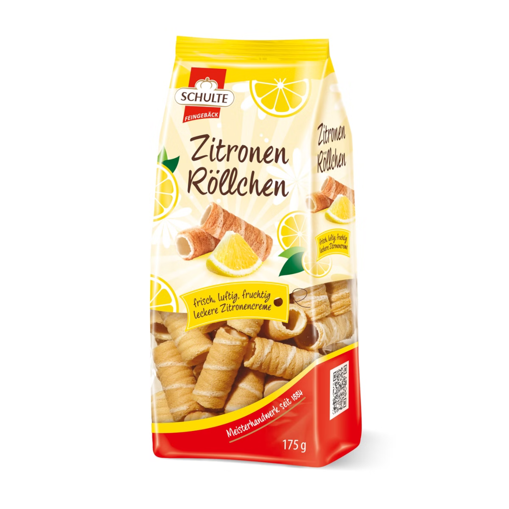 Schulte Zitronen Waffel Röllchen 175g / 6.17oz